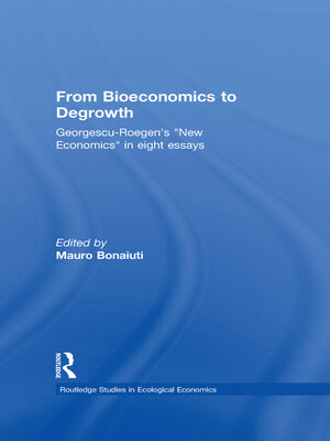 cover image of From Bioeconomics to Degrowth